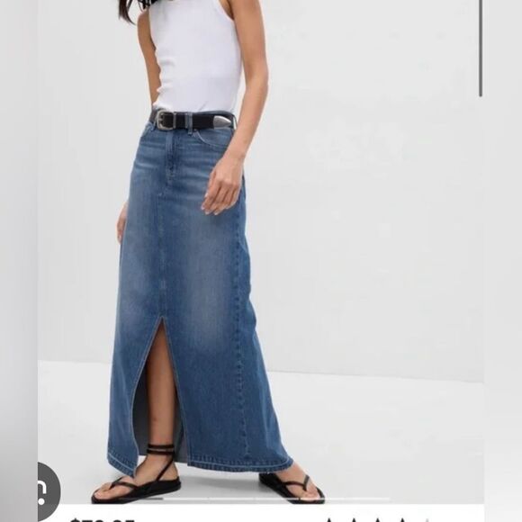 Gap Denim Maxi Skirt 28-6 Tall - Picture 1 of 6